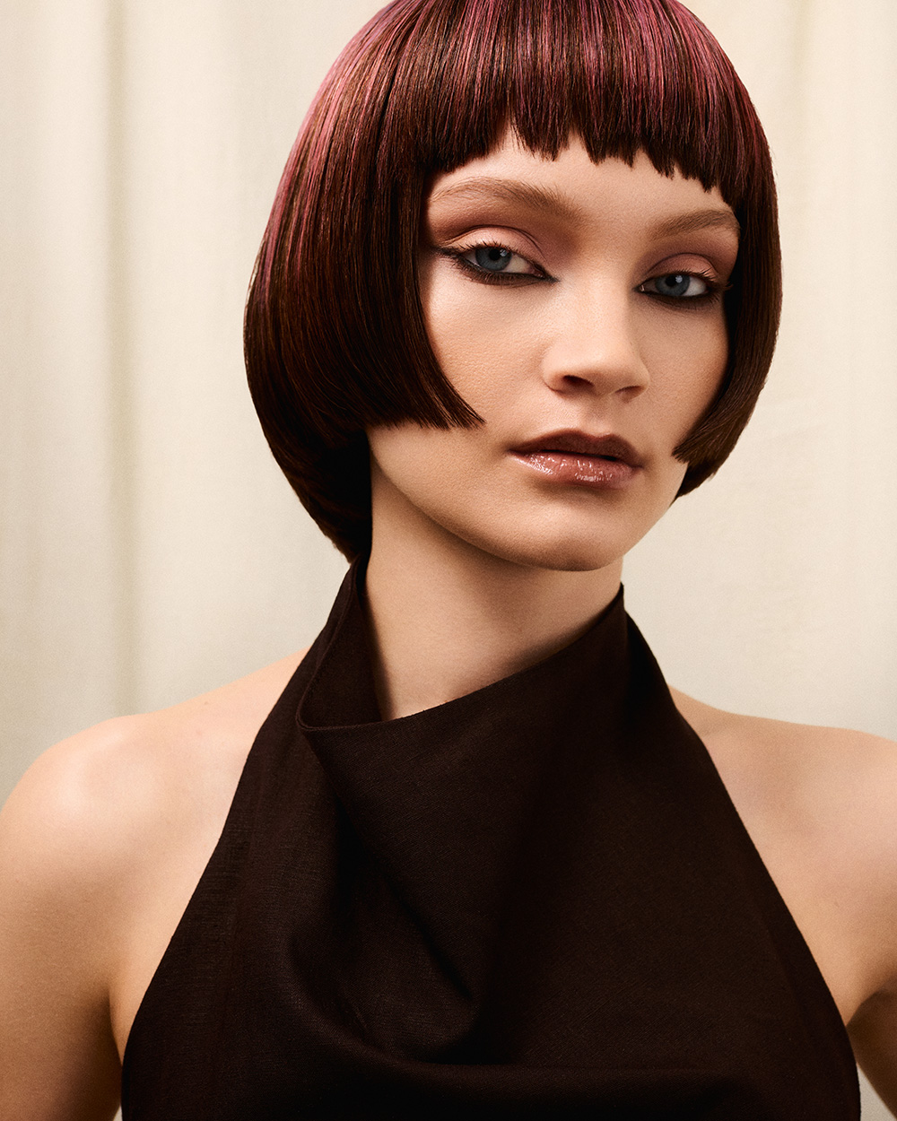 Dark Red Bob - Josh Goldsworthy and Sophie-Rose Goldsworthy - BHA South West Hairdresser of the Year 2026 Finalist Collection